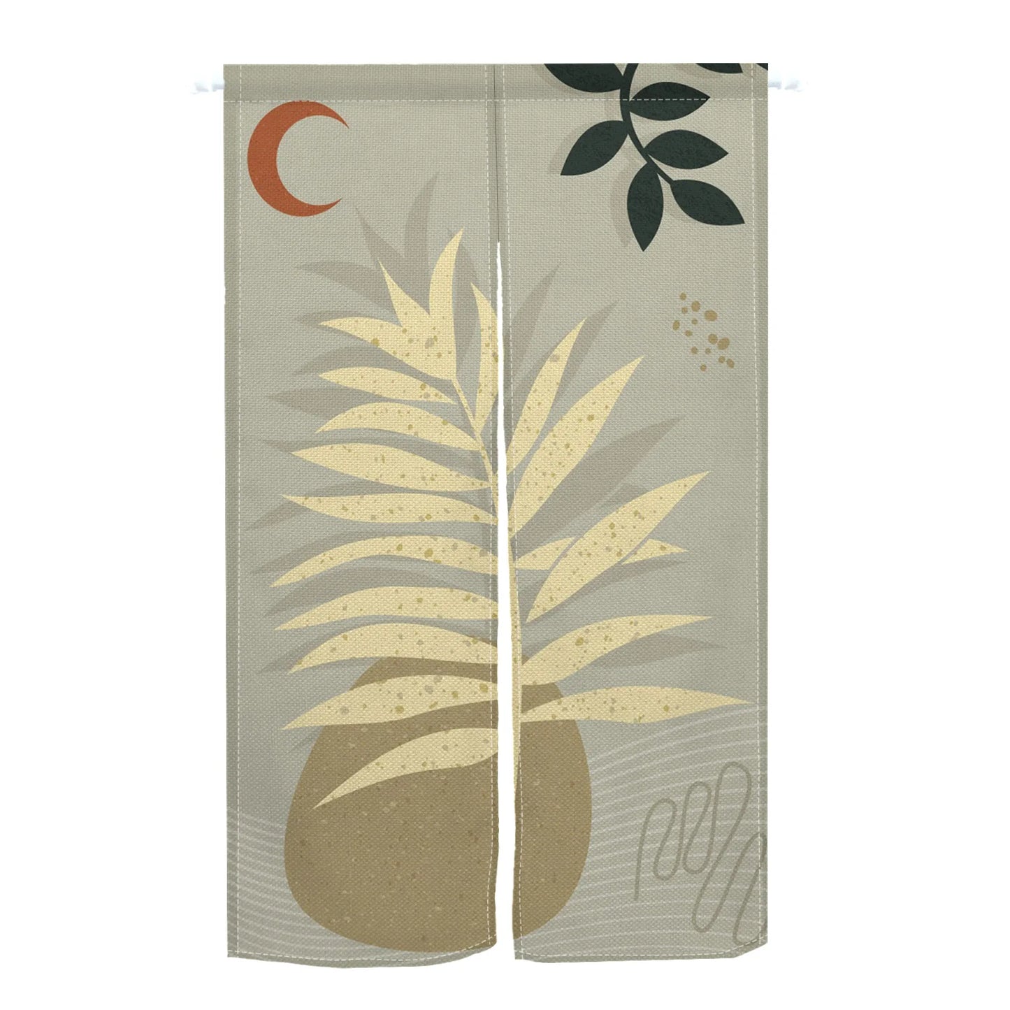 Nordic Simple Door Curtain Geometric Line Design Separation Partition Kitchen Bedroom Half Opening Curtains for Doors